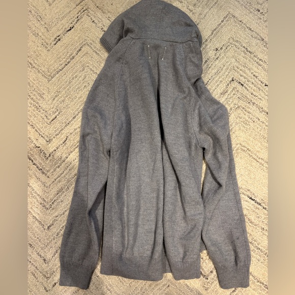 Men’s Reigning Champ 100% Wool Grey hoodie sweater sweatshirt size large. - Picture 5 of 6